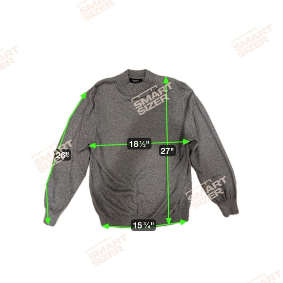 Toscano Grey Mock Turtleneck Sweater Cotton Blend Ladies Size Medium - Picture 6 of 6